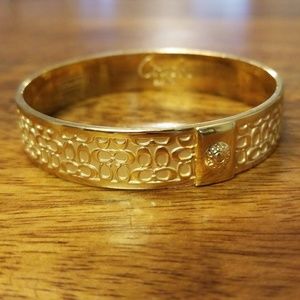 Vintage Coach Jewelry / Coach Gold Bangle Bracelet - image 1